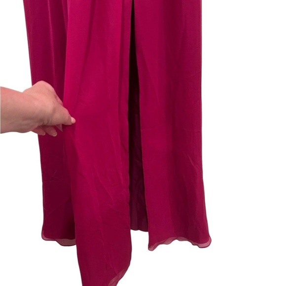 Jill Jill Stuart Formal Maxi Dress Women's Size 2 Deep Raspberry Pink Silk Party - Picture 3 of 5